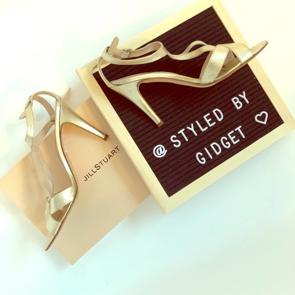 Jill Stuart Gold Strappy “Astrid” Heels - Picture 4 of 6